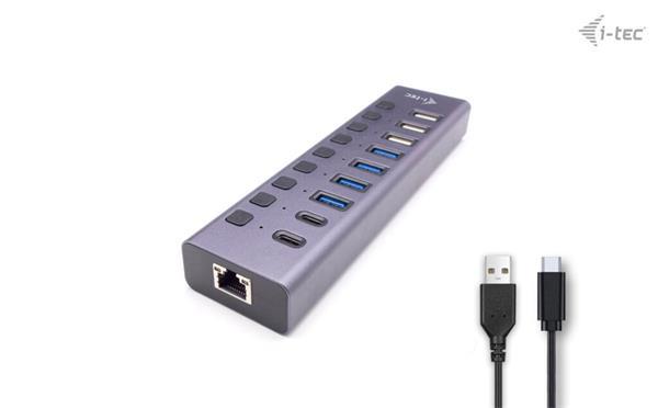 i-tec USB 3.0/USB-C Charging HUB 9port LAN + Power Adapter 6