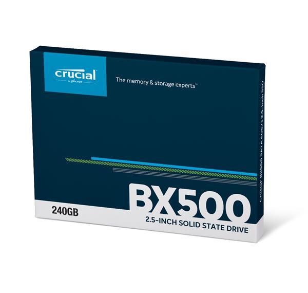 Crucial BX500  240GB 2.5" SATA 6Gb/s, Read/Write: 540/500 MB