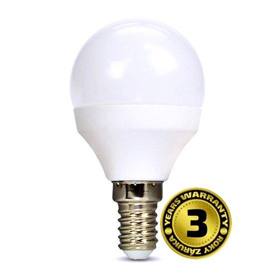 Solight LED žiarovka, miniglobe, 8W, E14, 3000K, 720lm, biel