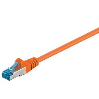 OEM patch kábel Cat.6A, SFTP, LS0H - 0,5m, oranžový
