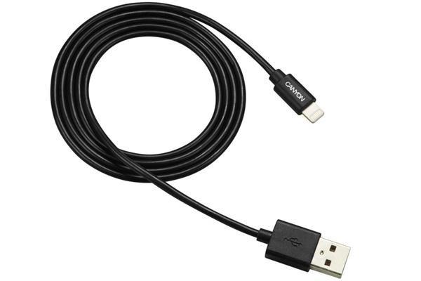 Canyon CNS-MFICAB01B, 1m kábel Lightning/USB, MFI schválený