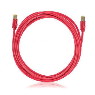 OEM patch kábel Cat6A, STP, LSOH, 0,5m , červený