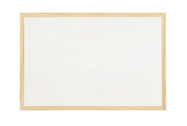 Biela magnetická tabuľa v drevenom ráme 60x40 cm