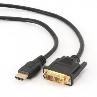 Gembird kábel HDMI (M) na DVI (M) s pozlátenými konektormi,