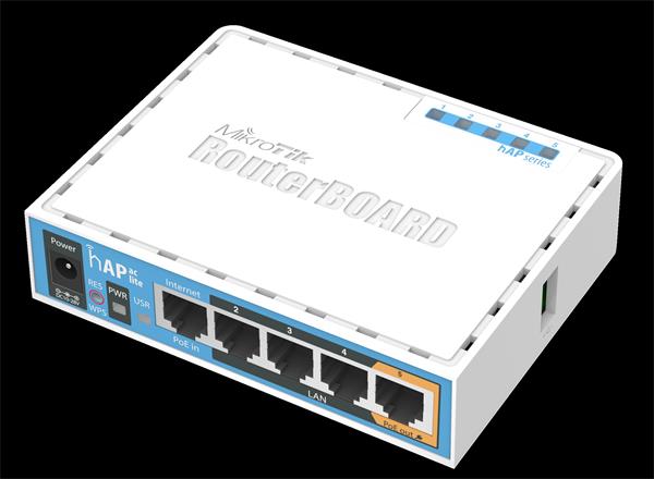 MIKROTIK RouterBOARD hAP AC lite + L4 (650MHz, 64MB RAM, 5xL