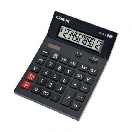 stolová kalkulačka CANON AS-2200, 12 miest, solárne napájanie + batérie