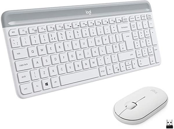 Logitech® MK470 Slim Wireless Combo - OFFWHITE - SK/CZ