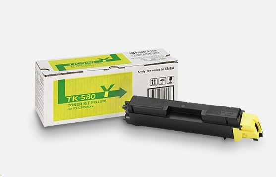KYOCERA TK-580Y Toner yellow na 2 800 A4 (pri 5% pokrytí), p