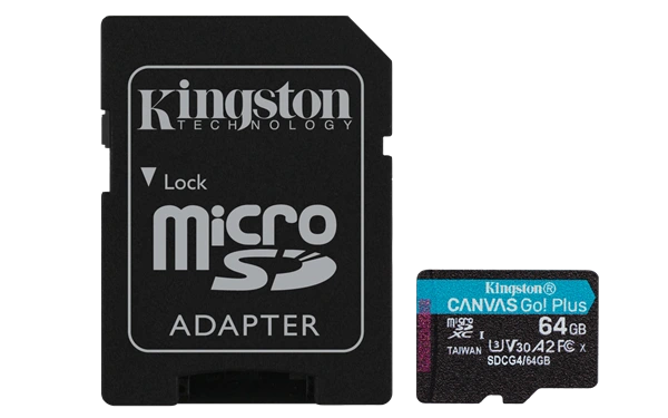 64 GB . microSDXC karta Kingston Canvas Go Plus Gen4 + adapt
