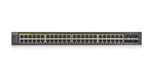 Zyxel GS1920-48HPv2, 52 Port Smart Managed PoE Switch 48x Gi