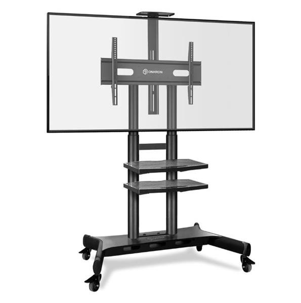 ONKRON TV mobilný stojan pre 50 - 90" s policami, VESA 800x6
