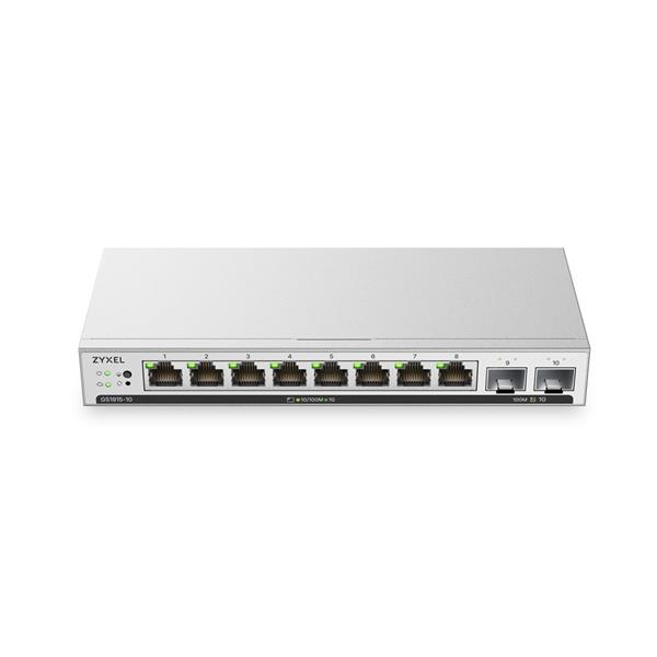 Zyxel GS1915-10v2, 10 Ports, 8x GbE and 2x SFP, desktop, fan