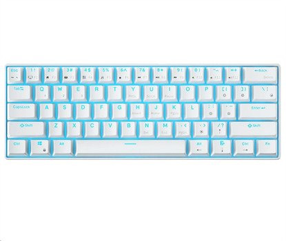 ROYAL KLUDGE RK61 White Gaming Keyboard Red switch