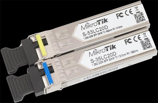 MIKROTIK Pair of SFP modules, S-35LC20D (1.25G SM 20km T1310