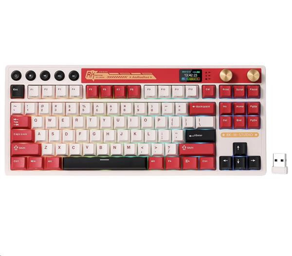 ROYAL KLUDGE RK M87 Famicom Gaming Keyboard Beige switch