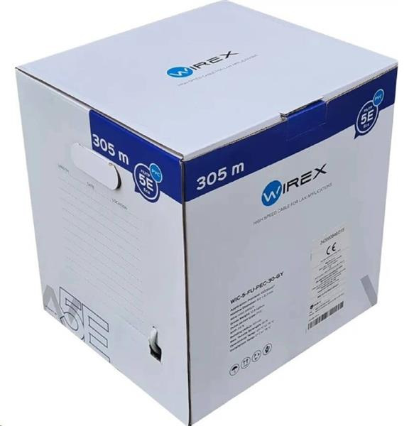 WIREXInstalační kabel CAT5E F/UTPPVC / ECA 305m box šedý