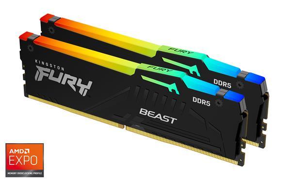 DDR 5....        64GB . 5200MHz. CL36 FURY Beast RGB Kingsto