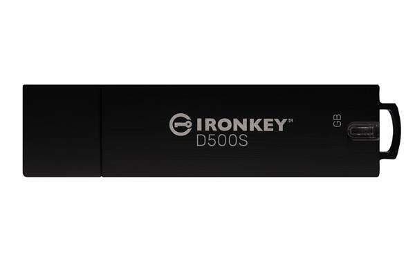 8 GB . USB 3.2 kľúč . Kingston IronKey D500S, čierny ( r260M