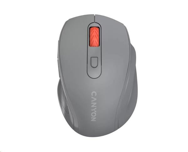 Canyon OnClick 20, Wireless optická myš USB, šedá