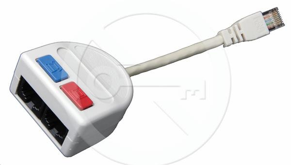 Rozdvojka počítač/telefon 2 x RJ45 UTP T-MOD 3-U4