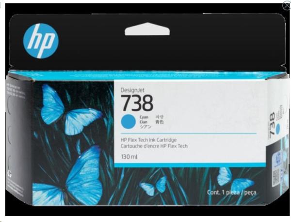 HP 738M 300-ml Cyan DesignJet Ink Cartridge