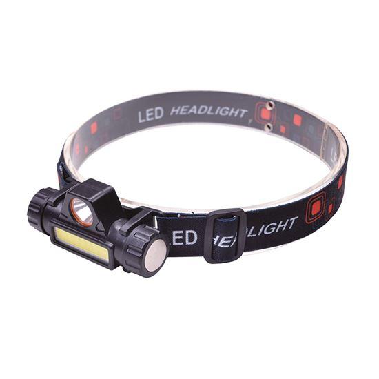 Solight LED čelové nabíjacie svietidlo, 3W + COB, 150lm + 60