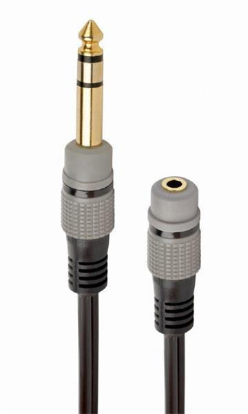 Gembird audio adaptér 6.35 mm (M) na 3.5 mm stereo jack (F),