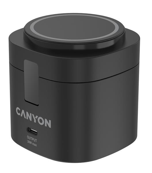 Canyon WS-405, 4v1, bezdrôtová Qi2 nabíjacia stanica pre 4 z