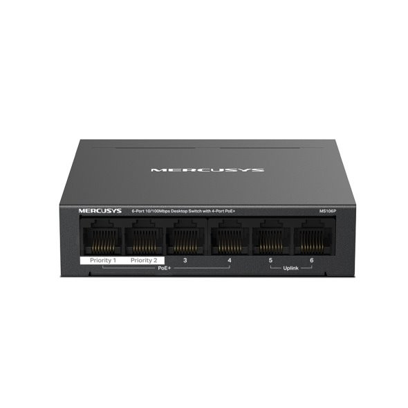 TP-LINK PORT: 4× 10/100 Mbps PoE+ Ports, 2× 10/100 Mbps Non-
