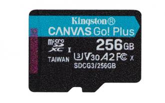 256 GB . micro SDXC karta Kingston . Canvas Go Plus, bez ada