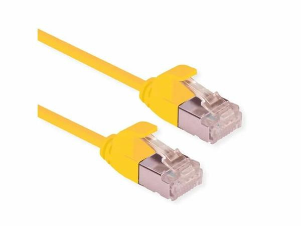 Roline U/FTP patch kábel 0,15m cat6a slim, super flex, žltý