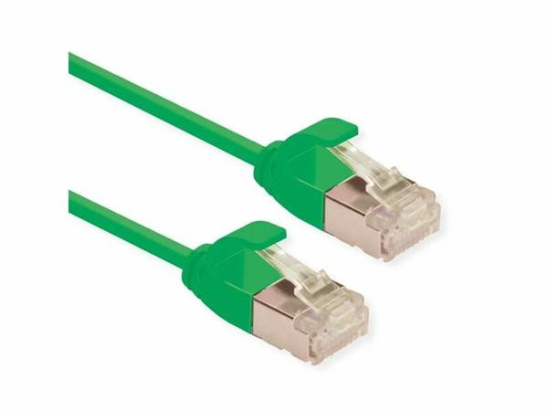 Roline U/FTP patch kábel 0,15m cat6a slim, super flex, zelen