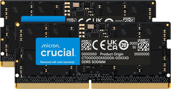 Crucial 96GB Kit (2x48GB) DDR5 5600 SODIMM CL46