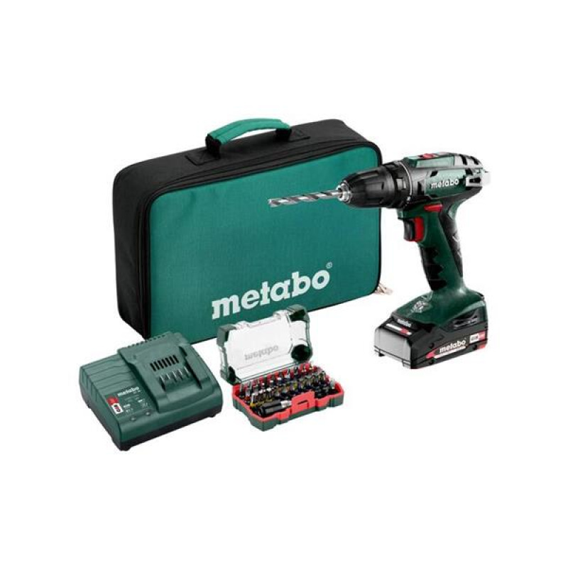 Metabo BS 18 Aku Vŕtačka so skrutkovačom + 1 x 2,0Ah + Bit-b