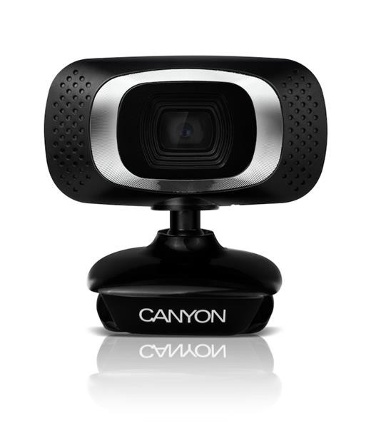 Canyon C3, webkamera, HD 720p, 1Mpx, USB, mikrofón, 360° roz