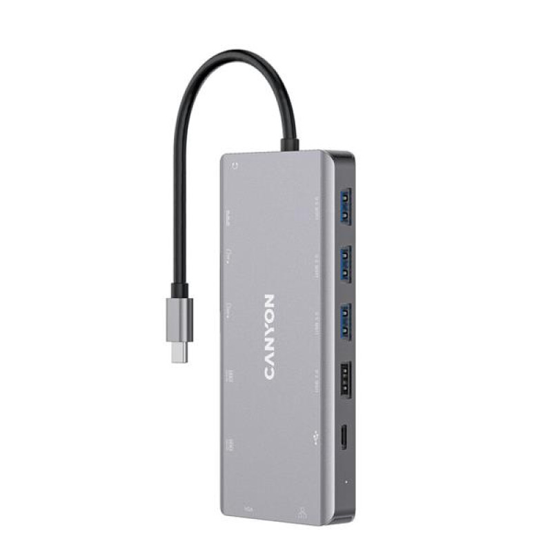 Canyon DS-12, Multiport Docking Station, 13 portov, 1xUSB-C