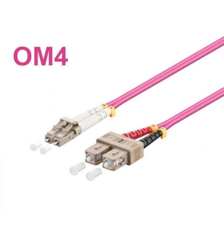 OEM LC-SC Optický patch cord 50/125 3m OM4 Duplex