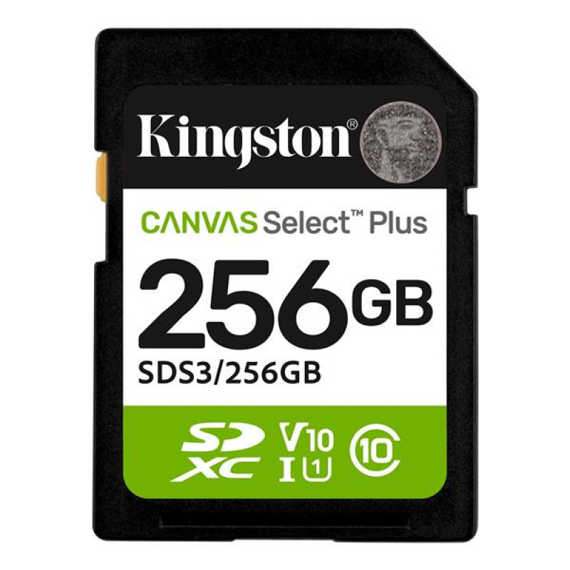 256 GB .SDXC karta Kingston Canvas Select Plus SD U1, V10 (r
