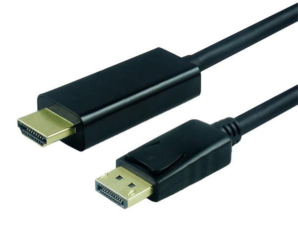 Kábel DisplayPort na HDMI M/M 2m, jednosmerný, 4K@60Hz UHD,