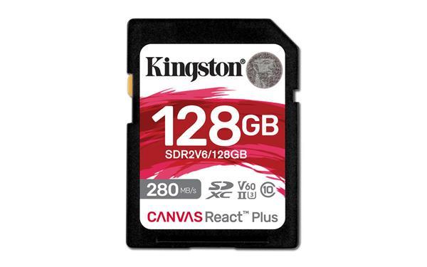 128 GB .SDXC karta Kingston . Canvas React Plus Class UHS-II