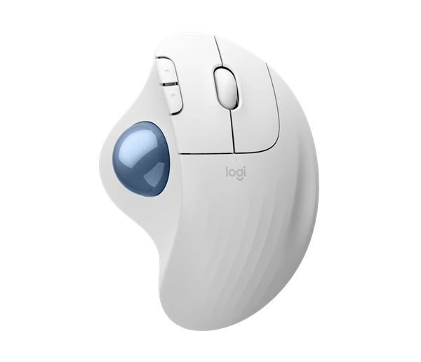 Logitech® M575S ERGO Wireless Trackball - OFFWHITE+BLUE BALL