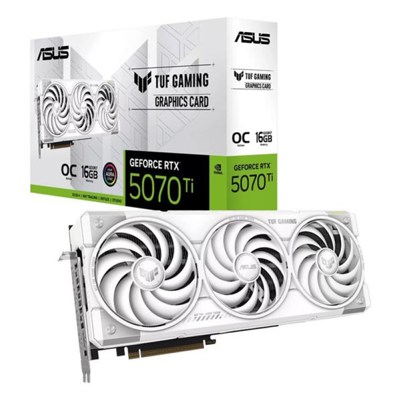 ASUS TUF RTX5070TI OC WHITE GAMING 16GB/256-bit GDDR7 2xHDMI