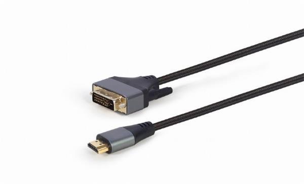 Gembird kábel HDMI (AM) na DVI (M), 4K, Premium Series, 1.8