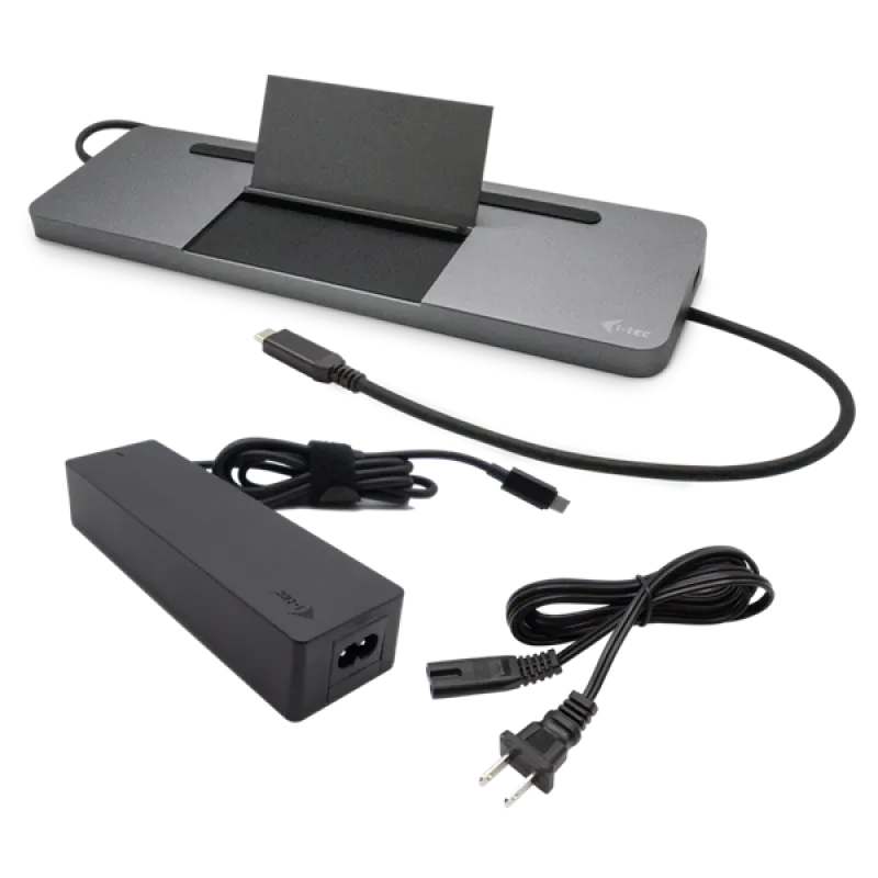 i-tec USB-C Metal Ergonomic 4K 3x Display Docking Station wi