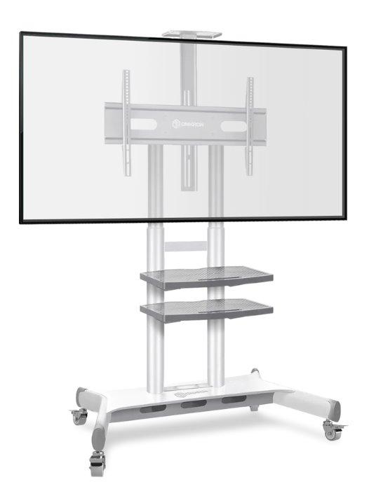 ONKRON Mobile TV Stand for 50-83” TVs with Wheels Shelves He