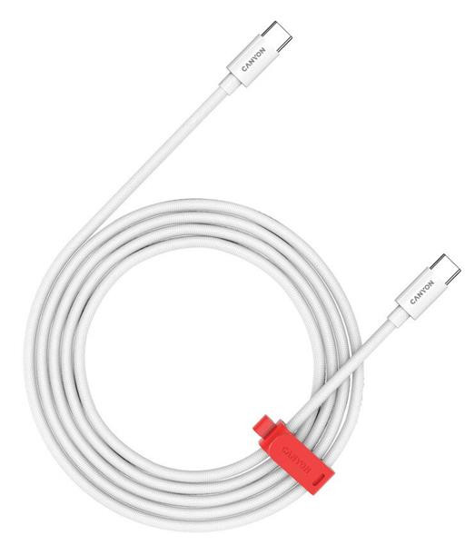 Canyon CC100AB, 1.2 m kábel, USB-C / USB-C, PD 100 W, 480 Mb