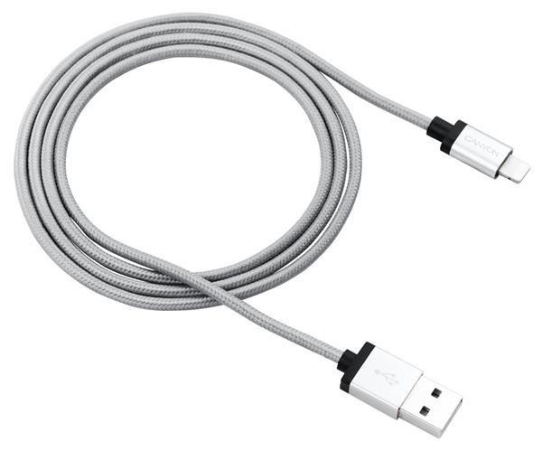 Canyon CNS-MFIC3DG, 1m prémiový opletený kábel Lightning/USB