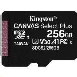 256 GB . microSDHC karta Kingston Canvas Select Plus Class 1