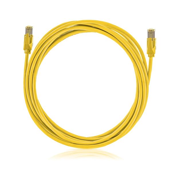 KELine Cat6A, 10Giga Patchcord STP,  6m, LSOH,žltý