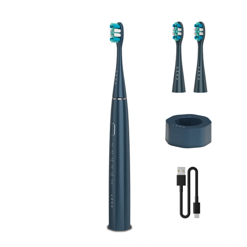 AENO sonická zubná kefka DB10N, tmavomodrá, 5 módov, 3 náhra